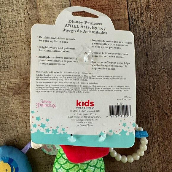 Disney Baby Ariel Activity Plush Toy - Perfect For Teething & Cuddling - Picture 7 of 7